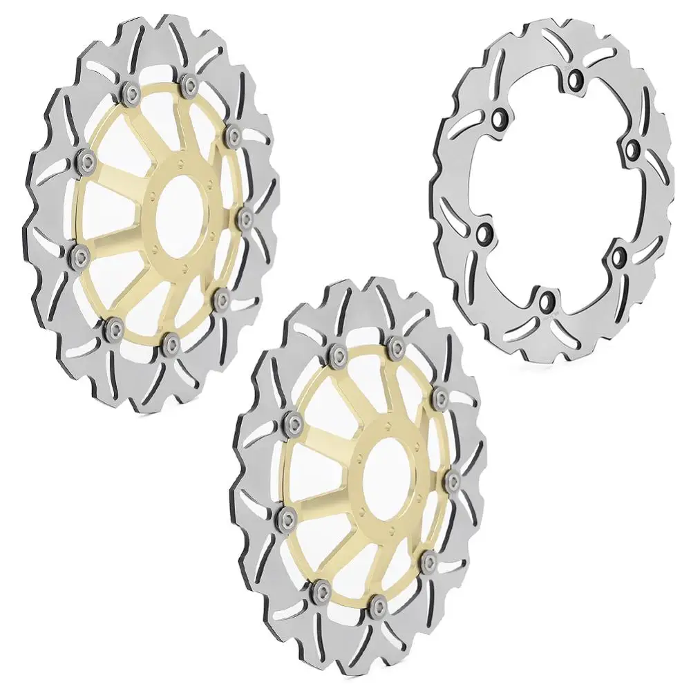 

BIKINGBOY Full Set Front Rear Brake Disks Discs Rotors For Honda CBR 750 Superaero 1998 CBR750 Superaero 98