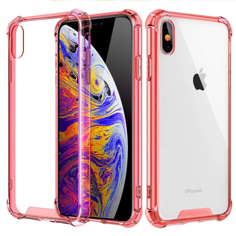 T4 Модный противоударный прозрачный силиконовый чехол для телефона для iPhone 11 Pro Max 8 7 6 6S Plus X XR XS Max Прозрачная защитная задняя крышка - Цвет: T4