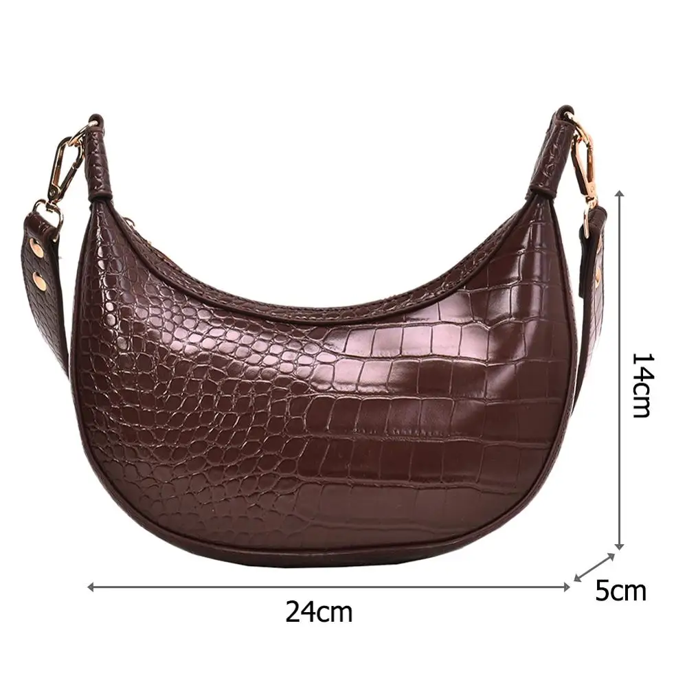 

Retro Crocodile Pattern Crossbody Bags For Women 2021 Luxury Handbags Women Bags Designer Saddle Bags Lady Purses And Handbags