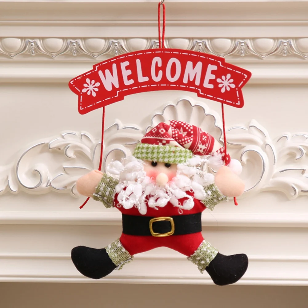 

Top Christmas Welcome Door Sign Plaque New Year Door Sign Christmas Tree Hanging Decorative Ornament Home Decor New 2021