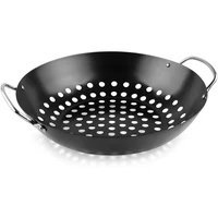 round grill wok with handle for biggreen ege veggie basket bbq accessory barbecue tools for mlxl biggreenegg accessories