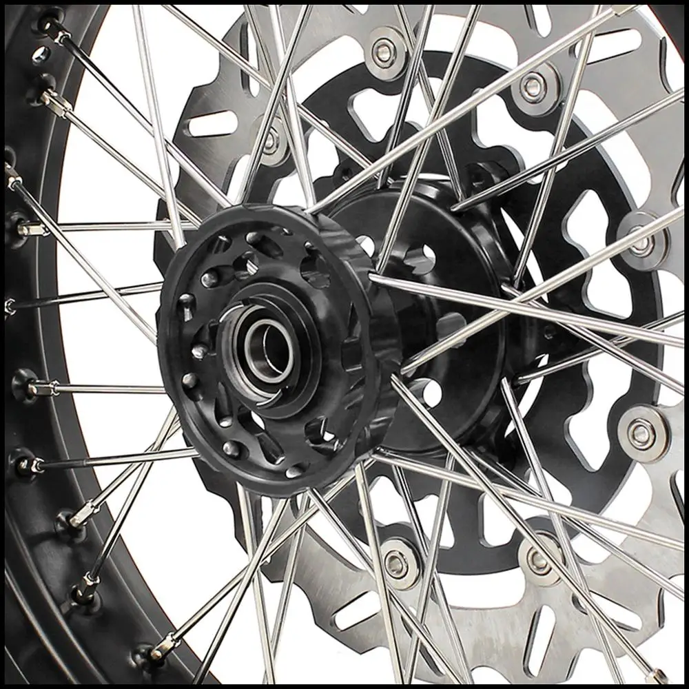 3 5/5 0*17 &quotполный супермото колеса набор для SUZUKI DRZ400 00 04 DRZ400E 07 DRZ400S 18 передний