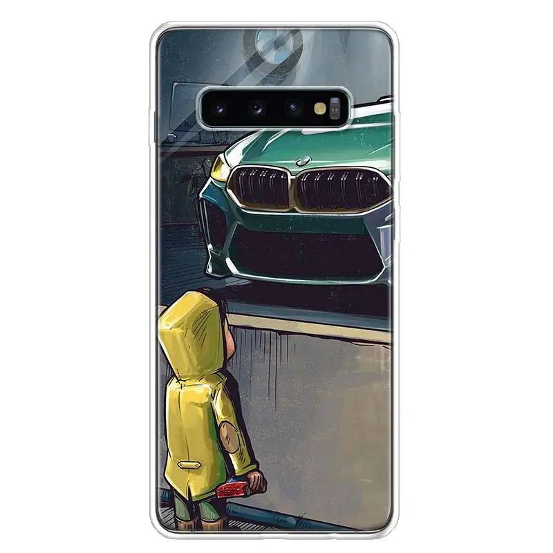 Boy See Sports Car Jdm Drift Phone Case For Samsung Galaxy S10 S21 S20 FE S22 S23 Ultra S10E S9 S8 Plus S7 Edge + Coque Back Cov