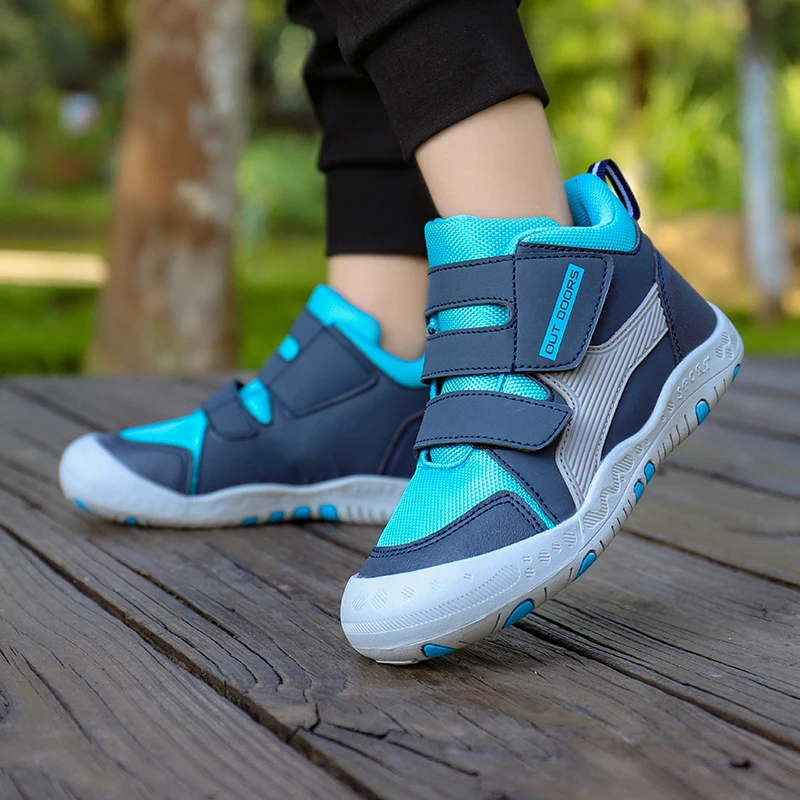 

Boys High Quality Leather Casual Shoes Non-slip Sneakers Kids Sneakers Children Boots Shoes Child Boy Walking Shoes 2021