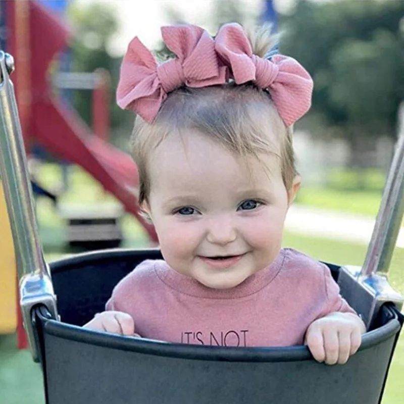 2 шт. детская заколка для волос с грязным бантом новорожденных девочек однотонные