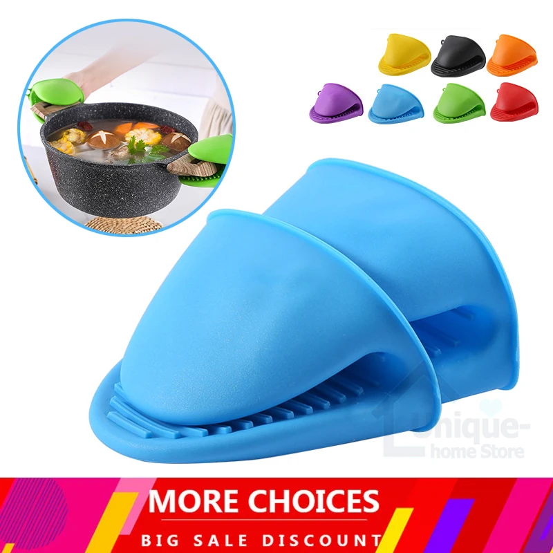 

Ready Stock Colourful Anti Heat Silicone Glove Insulation Hot Pot Oven Baking Cooking Microwave For Kitchen Baking Tool