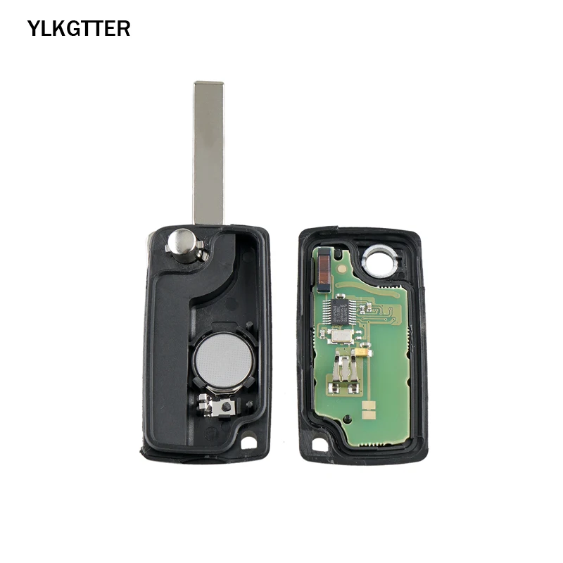 YLKGTTER 2-кнопочный Автомобильный Дистанционный ключ подходит для Peugeot 207 307 308 407 807