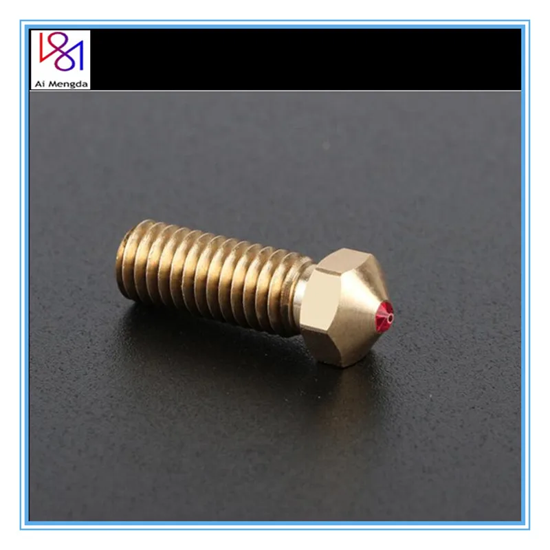 v6 volcano ruby nozzle 0 4mm nozzles compatible petg abs pet peek nylon for 3d printer parts e3d volcano hotend 1 75mm filament free global shipping