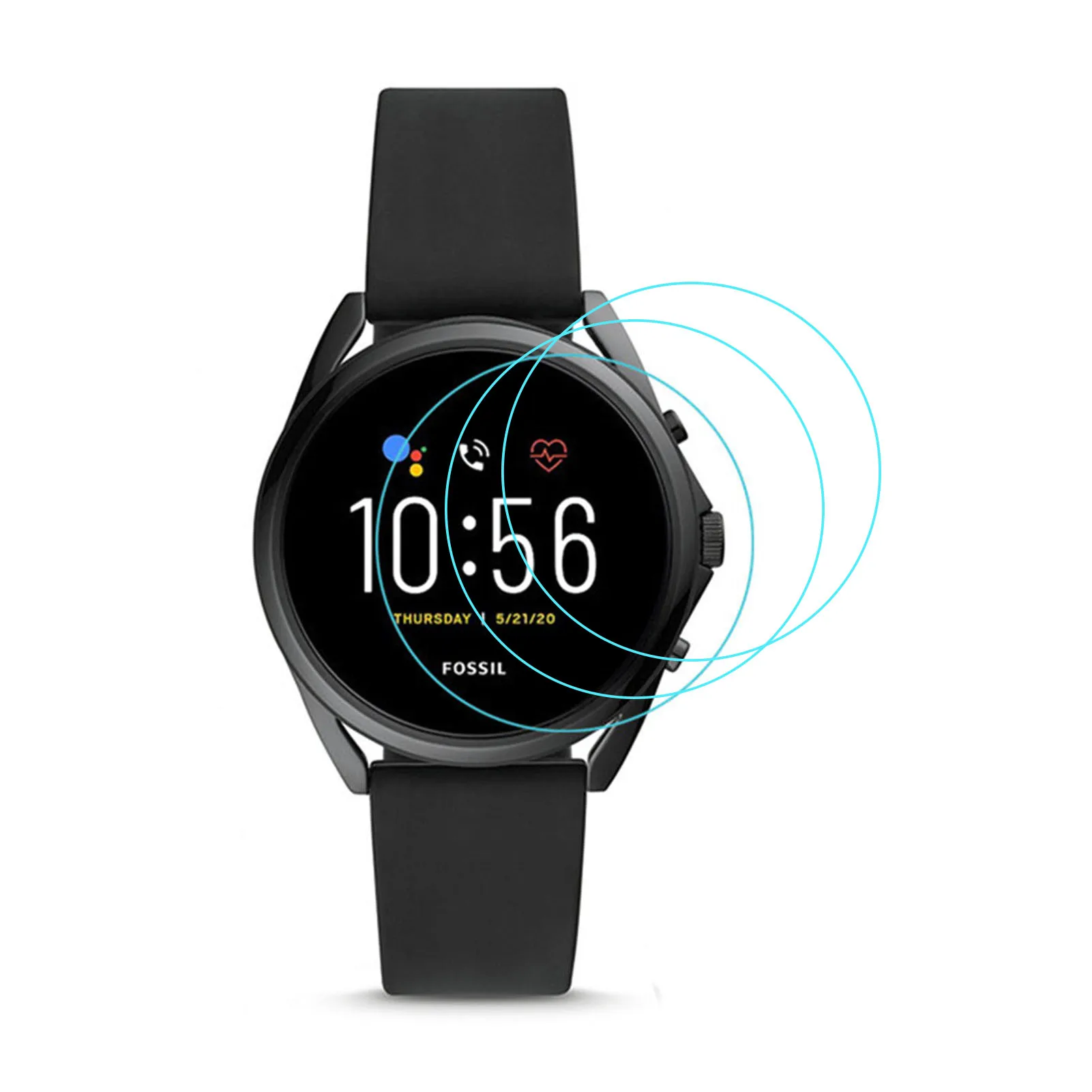 Защитное стекло 9H для смарт-часов Fossil Gen 5 LTE 3 шт. | Электроника
