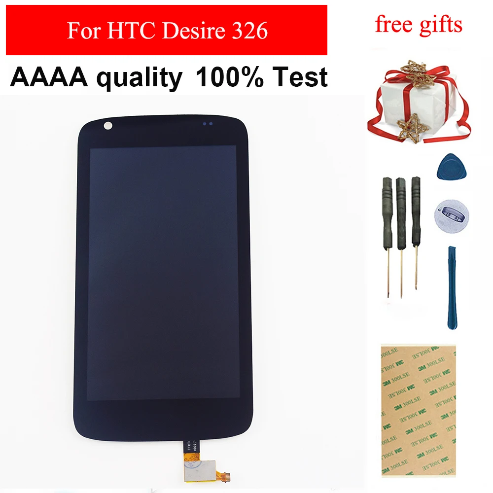 

For HTC Desire 326 326G D326 Black Touch Screen Digitizer Sensor Panel Glass + LCD Display Monitor Screen Assembly 100% Test