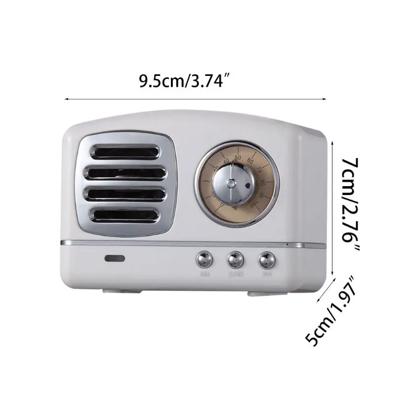 

Retro Wireless Vintage Portable Bluetooth Stereo Speaker Enhanced Bass USB TF Card Slot Handsfree Calling