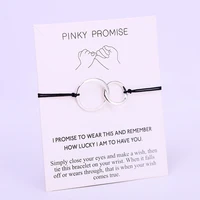 heart circle infinity pinky promise adjustable bracelets friends forever lover women men couple fashion jewelry christmas gift