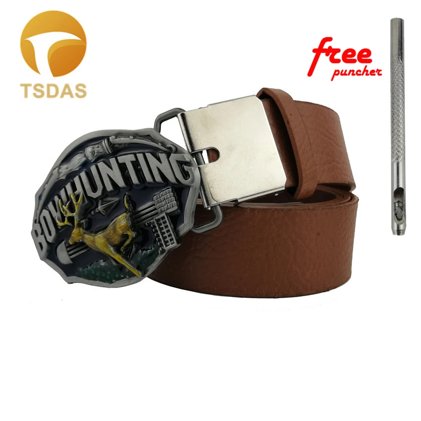Hunting Belt Buckles With Pewter Finish Suitable For 4cm Width Colored Deer Buckle Free Shipping 1pc | Дом и сад