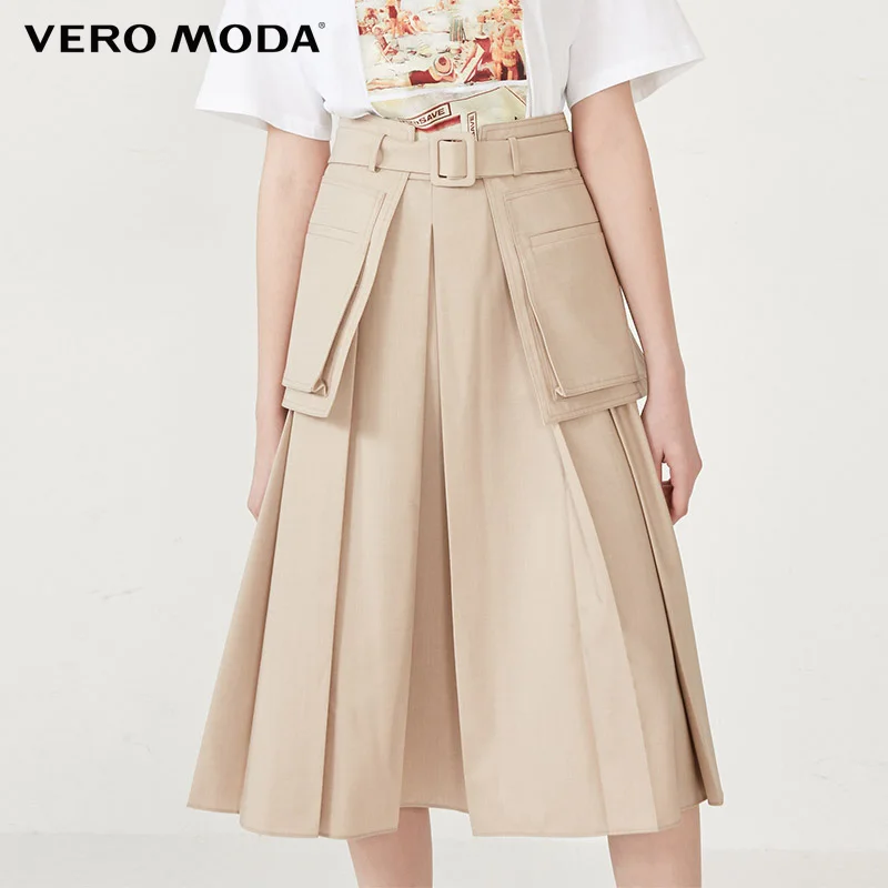 

Vero Moda Detachable Waist Belt Decoration High Waist Skirt|320216521