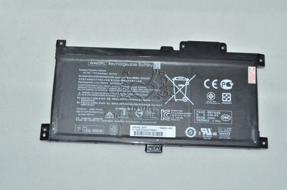 Аккумулятор для ноутбука JIGU 11 4 в 48 Вт · ч TPN-W126 WA03XL WAO3XL HP Pavilion X360 15-br000 15-BR010ND 15-br030ng |