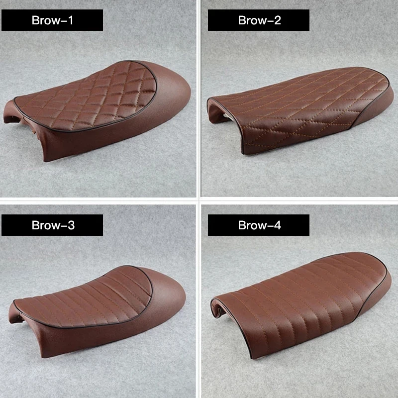 2 вида цветов Ретро сидений на заказ мотоцикл Cafe Racer Винтаж Замена горб седло