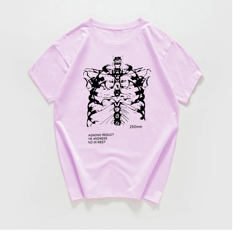 

Skull Bones Heart and Lung Graphic T-shirts Punk Ladies Gothic Style Tops Summer Harajuku Vintage Streetwear T-shirt Women's Tee
