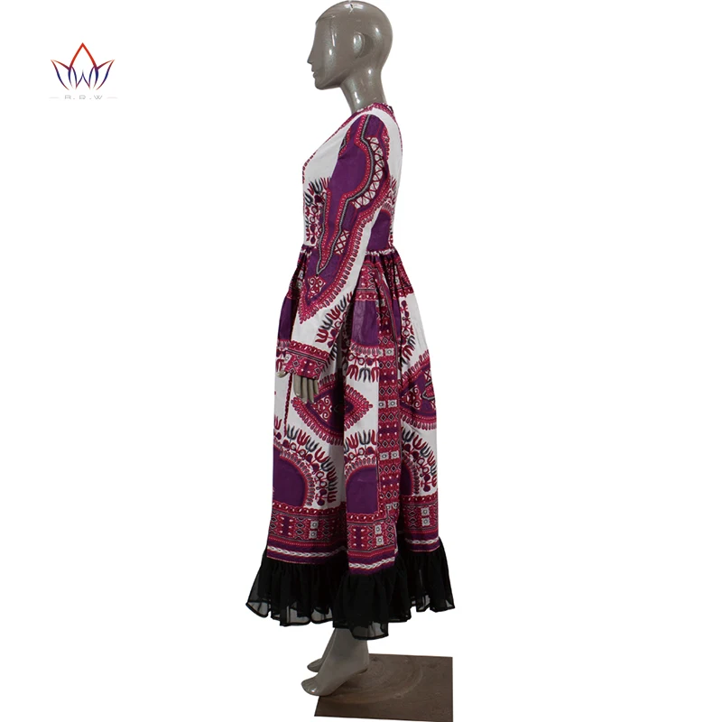 New Dashiki African Print Dresses Bazin elegant long Party Dress Vestidos Plus Size African Dresses for Women WY4932