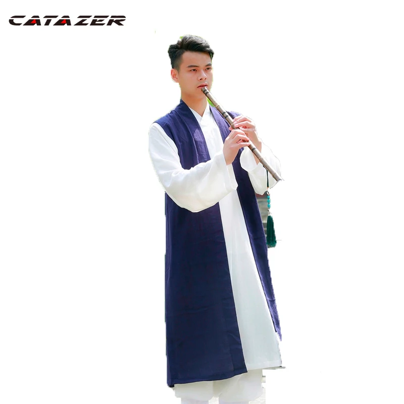 

Длинный жилет для тайчи, униформа шаолина, монах, кунг-фу, крыло, Чунь, костюм для Taoist боевых искусств