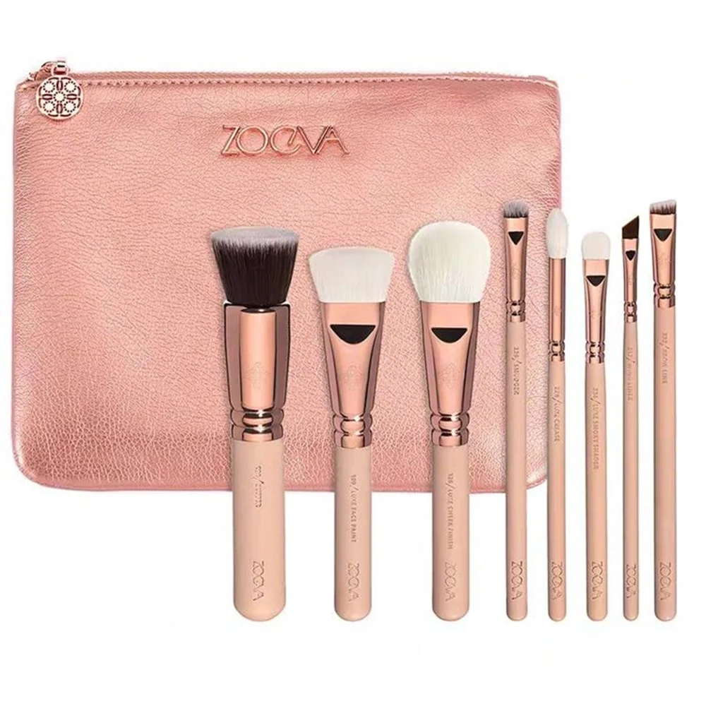 Zoeva кисти для нанесения макияжа zoeva розовый Золотой роскошный набор кистей