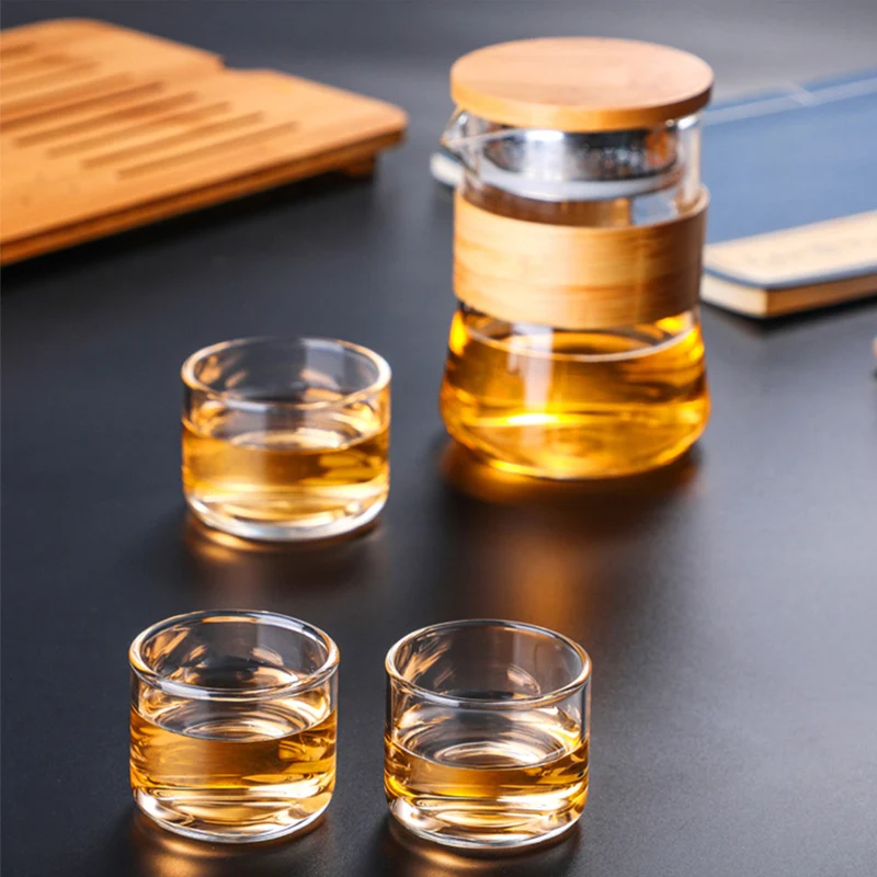 Портативный дорожный стеклянный чайный набор SENDIAN высокотемпературный новинка