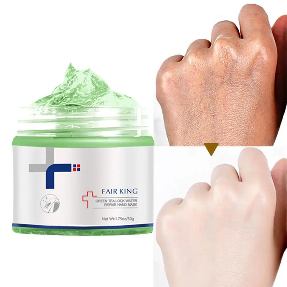 

50g Green Tea Hand Mask Nourish Moisturizing Whitening All Hand Smooth Get Hands Mask Film Anti-aging Exfoliating Types Ski N6Y1
