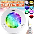 Подводная Светодиодная лампа для бассейна, 364565 Вт, RGB-подсветка, меняющая цвет, 12 В, IP68, водонепроницаемая лампа с пультом дистанционного управления