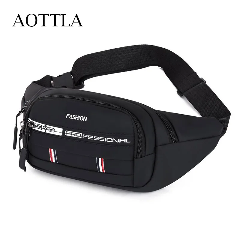 

AOTTLA Man Belt Pouch Waterproof Woman Fanny Pack Teenager Outdoor Sports Running Waist Bag Casual Shoulder Bags Unisex Belt Bag