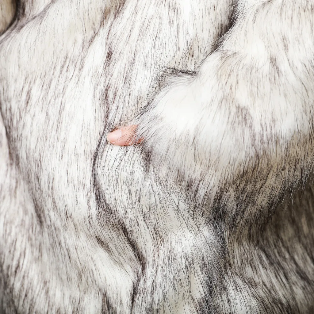 Пальто из искусственного меха, Женская однотонная верхняя одежда, повседневный искусственный мех, модные зимние вечерние пальто, кардиган, Свободное пальто с отложным карманом, 8,27