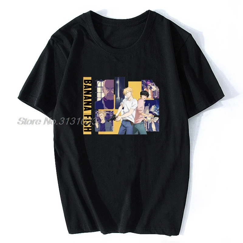

Banana Fish Summer Autumn Cotton Fabric Tops Shirts Panic At The Disco Syria Design T Shirt Cheap Casual T-shirt Tees