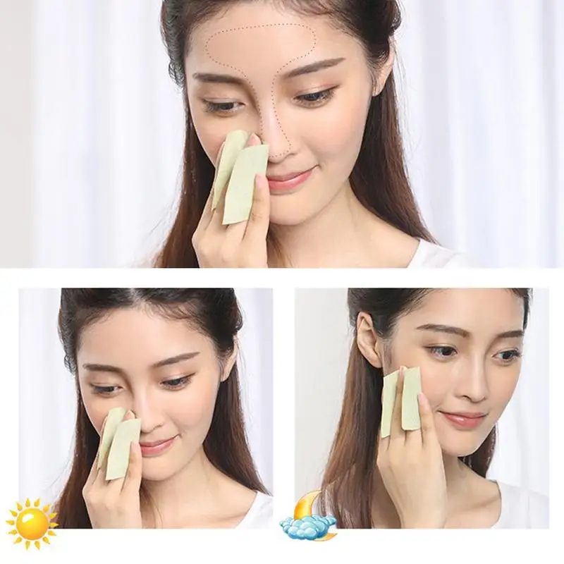 50/100pcs Protable Green Face Matting Wipes Absorbing Oil Paper Sheet Blotting Absorbentes Papel Control Faciale P6G1 | Красота и