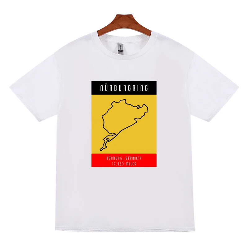 

F1 формула 1 чемпион мира Nurburgring Nordschleife немецкий гоночный трек-знаменитый контур зеленый ад футболки