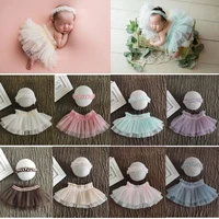 newborn photography clothing headbandskirt set baby girl photo prop accessories studio newborn shot skirts tulle skirt gift