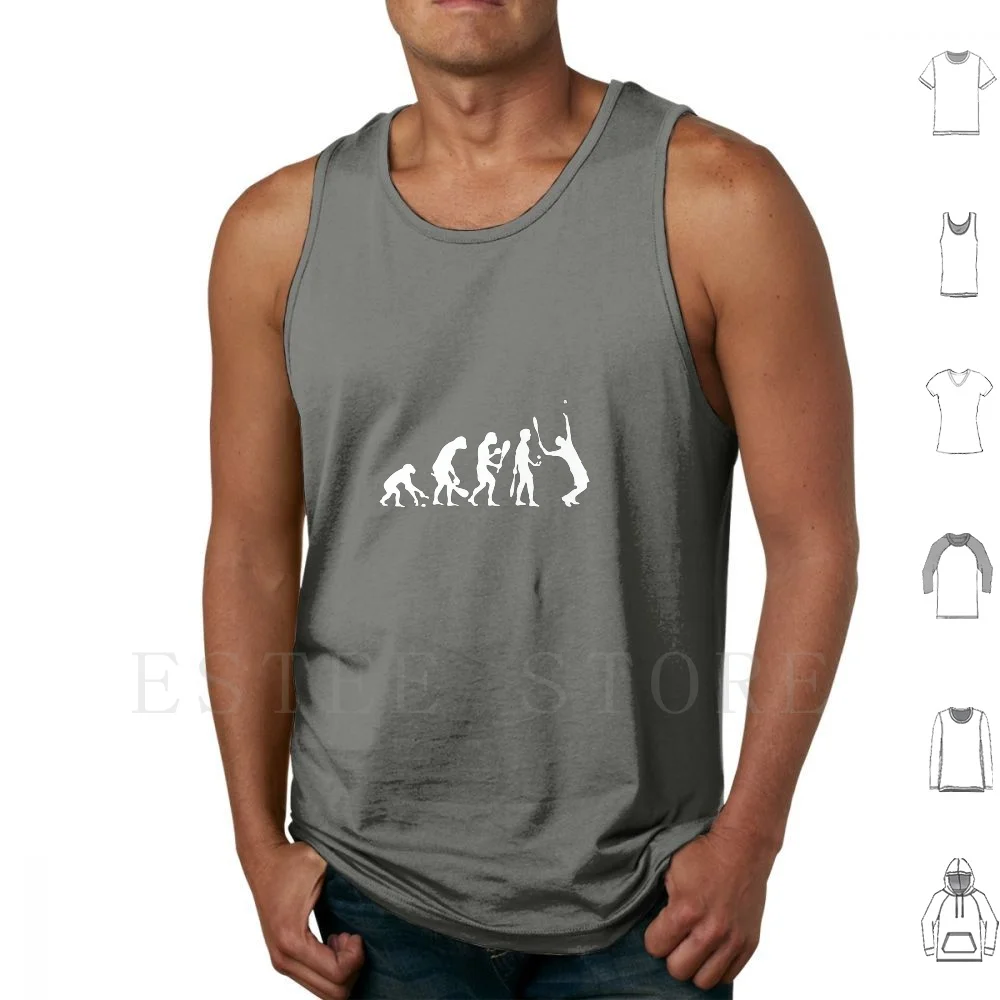 

Evolution Tennis Tank Tops Vest Sleeveless Evolution Cool Geek Sport Tennis