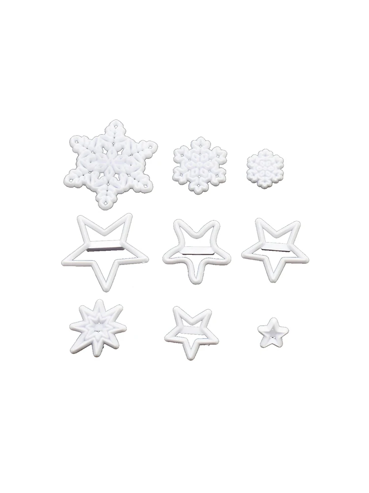 Пластиковая форма для печати снежинок 9 шт. сделай сам помадки шоколада печенья