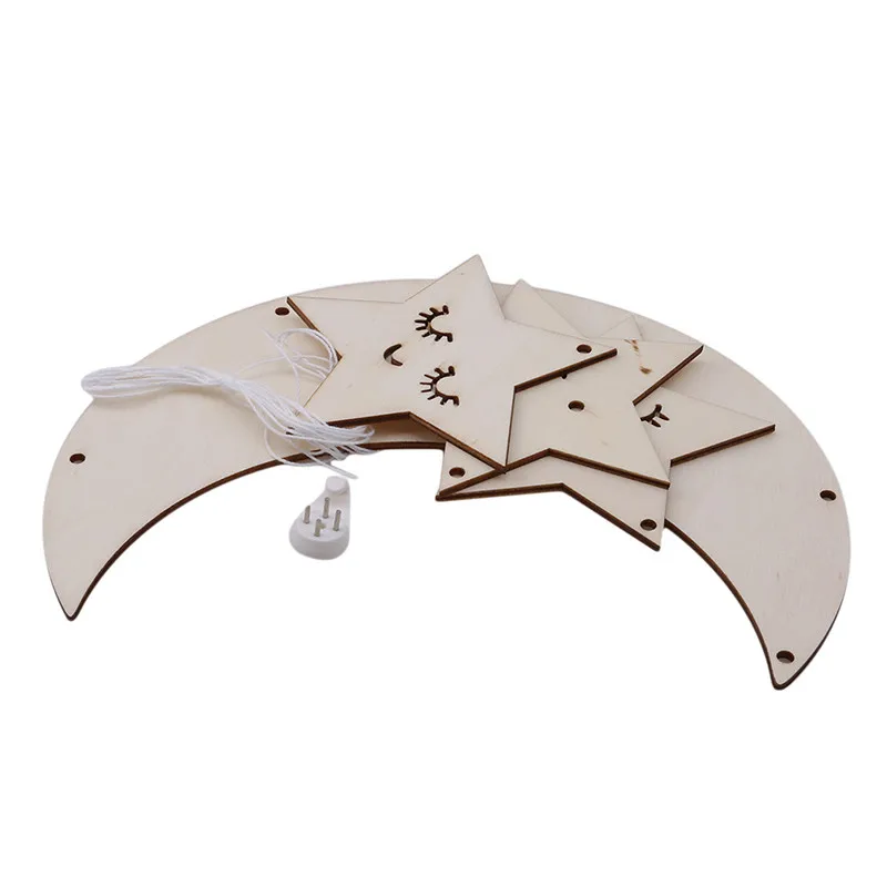 Деревянные бусины в форме облаков и звезд скандинавском стиле настенное