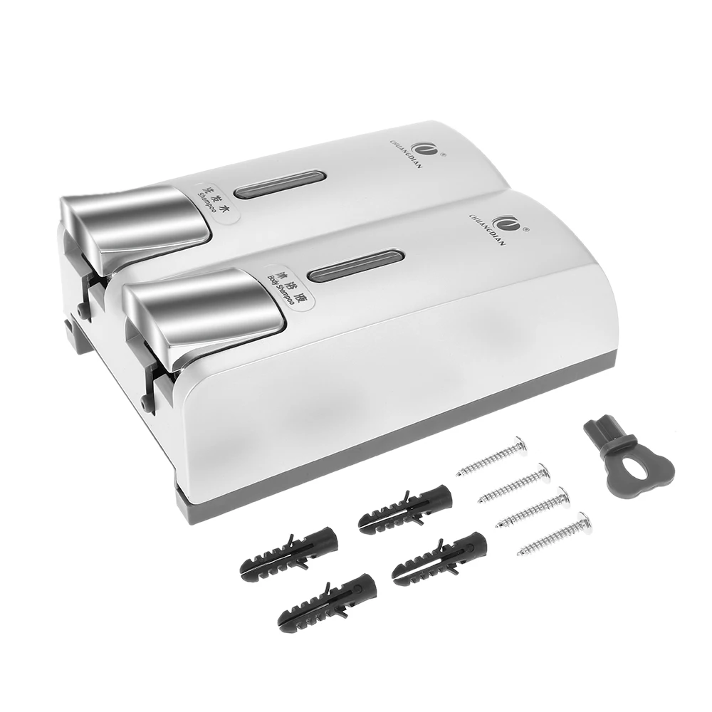 Настенный ручной диспенсер для мыла CHUANGDIAN с шампунем, 300 мл * 2, жидкость для уборки в комнате отдыха.