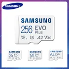 Карта памяти MicroSD SAMSUNG EVO Plus, 128 ГБ, 256 ГБ, 512 ГБ, A2, V30, U3, передача данных 130, МБс., TF-карта C10, U1, карта памяти 64 ГБ, V10, A1