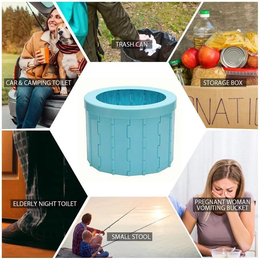 

Portable Folding Toilet Urinal Mobile For Camping Hiking Long Trip Travel Outdoor Assists Disabled Elderly Or Handicap P5j8