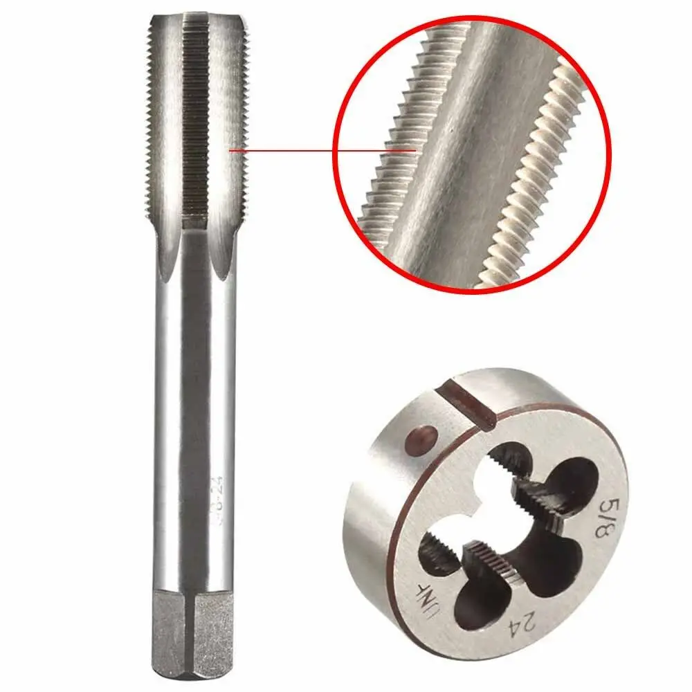 Хорошее качество новинка 5/8 &quot 24 5/8&quot x UNF HSS Threading Gunsmithing Tap and Die Set|Гайки и болты| |