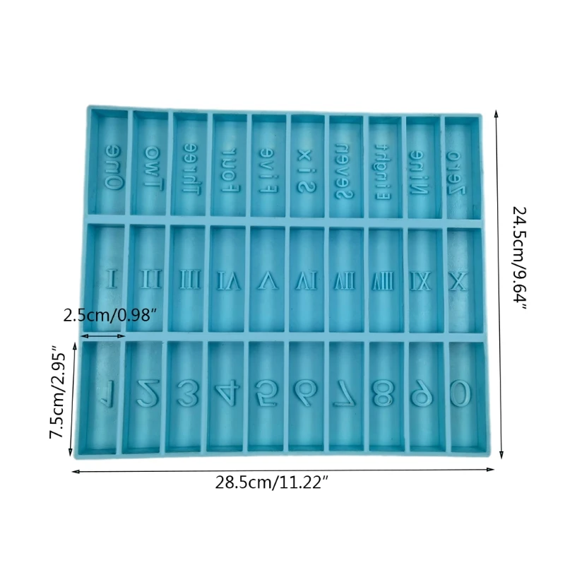 

Arabic and Roman Numbers Dominoes Epoxy Resin Mold Domino Game Toys Silicone Mould DIY Crafts Ornaments Casting Mold