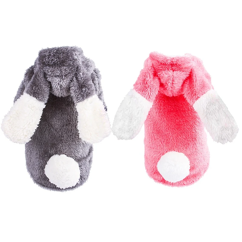 

Hot Sale Winter Pet Dogs Cats Costume Soft Fleece Clothing Coat For Chihuahua Teddy Pug Cute Rabbit Cosplay Clothes Dogs Jacket