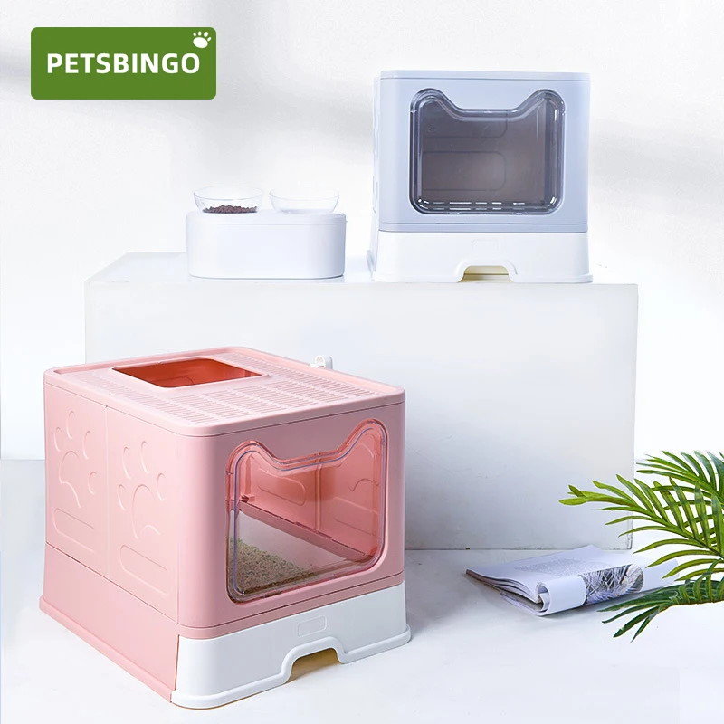 Кошачий Туалет для домашних животных складной бокс кошачьего туалета с большим