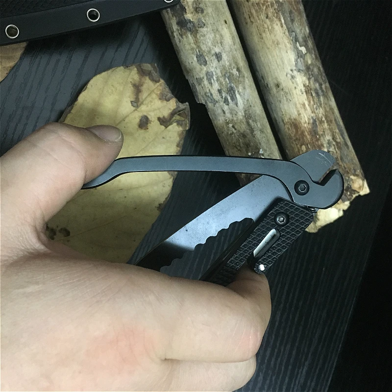 The United States multi-function tactical folding knife straight SR018 with forceps scissors grip | Дом и сад