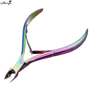 Ножницы Monja для маникюра и педикюра, из нержавеющей стали, Радуга щипчики для кутикулы кусачки, для удаления омертвевшей кожи