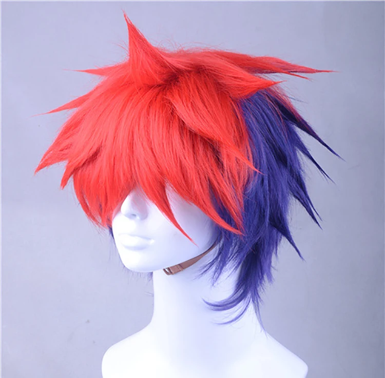 Костюм косплея Юкихиры Соумы из "Пищевых войн" - Топы, рубашка, фартук, шарф, красные парик и униформа шеф-повара для мужчин.