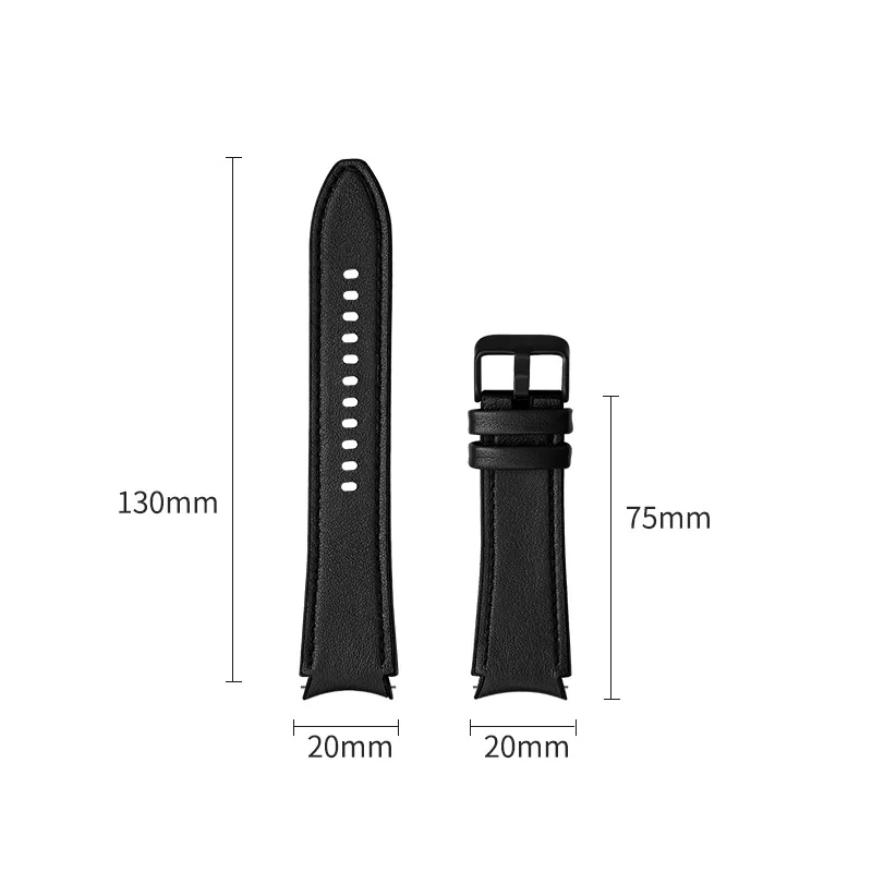 Leather Silicone Strap For Samsung Galaxy Watch 4 Classic 46mm 42mm/Galaxy Watch 4 44mm 40mm Replacement Wrist Band Accessories