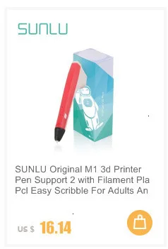 SUNLU 3D Ручка для печати, интеллектуальная 3D Ручка с 1,75 мм PLA/PCL нитью, одна кнопка управления подарки для Child-M1 белый