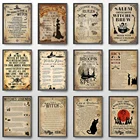 Ведьмы, волшебные знания, художественная живопись, подарки, Хэллоуин, Ведьмак, забавные плакаты и принты, украшение, холст, настенные картины, домашний декор