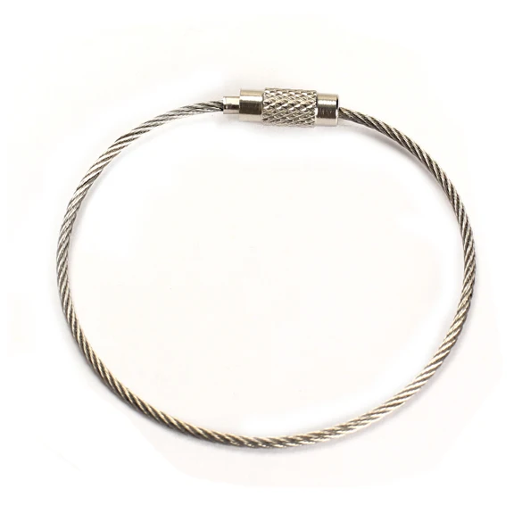 

20 PCS Stainless Steel 20cm Wire Keychain Cable Key Ring for Outdoor C66